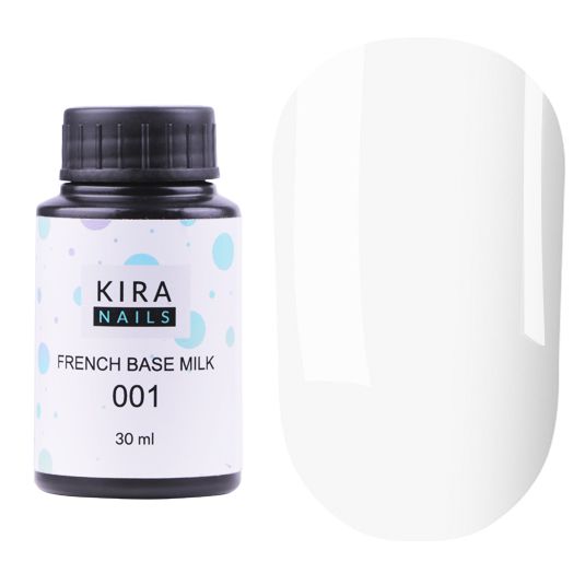 Kira Nails French Base Milk 001 (молочна) 30мл
