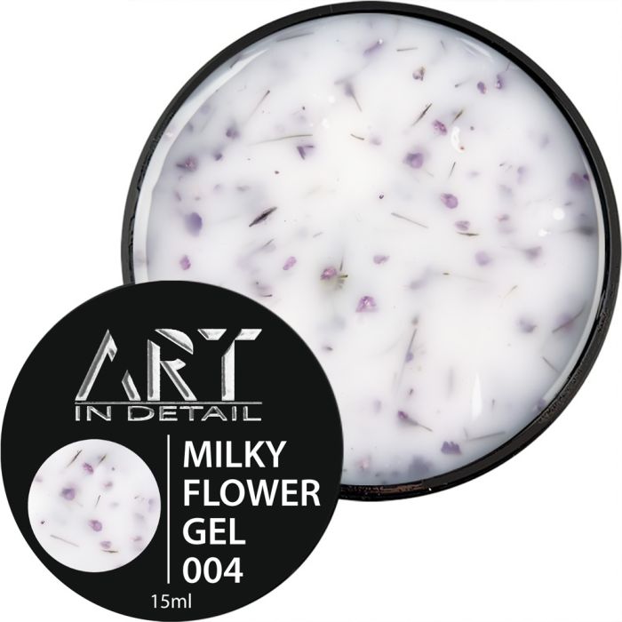 Молочный гель с сухоцветами ART Builder Gel Milky Flower 04, 15мл