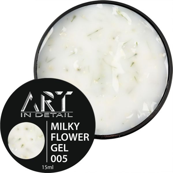 Молочный гель с сухоцветами ART Builder Gel Milky Flower 05, 15мл