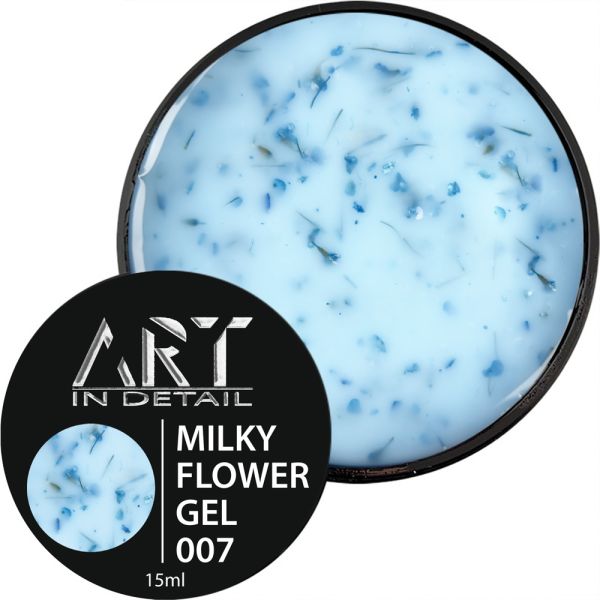 Молочный гель с сухоцветами ART Builder Gel Milky Flower 07, 15мл