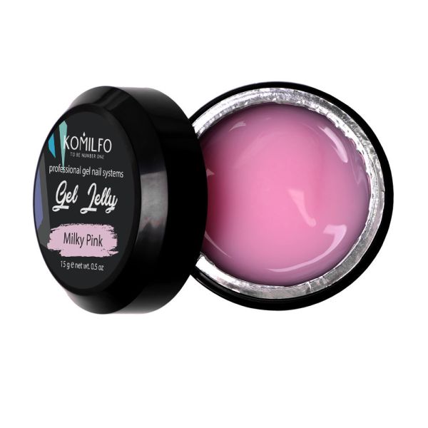 Гель желе камуфлирующий Komilfo Gel Jelly Milky Pink, 15 г