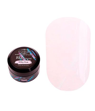 Гель для нарощування Komilfo Gel Premium Milky Pink  (молочно-рожевий) 15г