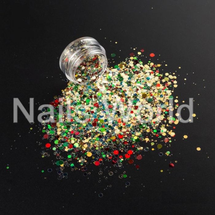 Мікс Різдвяний Nails World №006