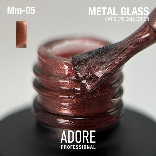Гель-лак Adore кошачий глаз Metal Glass Mm-05 румяный, 8мл