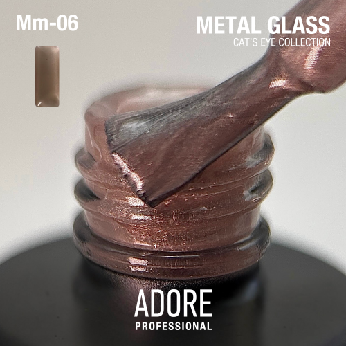 Гель-лак Adore  кошаче око Metal Glass Mm-06 мокка, 8мл