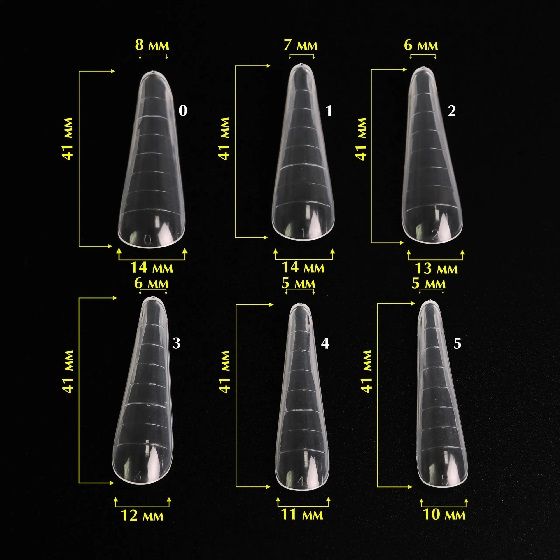 Верхні форми для нарощування Komilfo Top Nail Forms Modern сучасний мигдаль 120 шт
