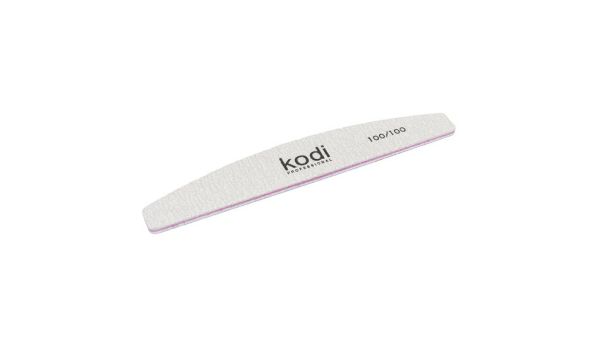 Пилка для ногтей Kodi Полумесяц 100/100 (цвет: серый, размер: 178/30/5) 