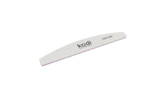 Пилка для ногтей Kodi Полумесяц 100/180 (цвет: серый, размер: 178/30/5) 