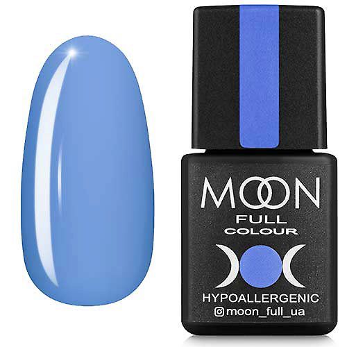Гель-лак MOON FULL color Gel polish №155 (воздушний синій, емаль), 8 мл