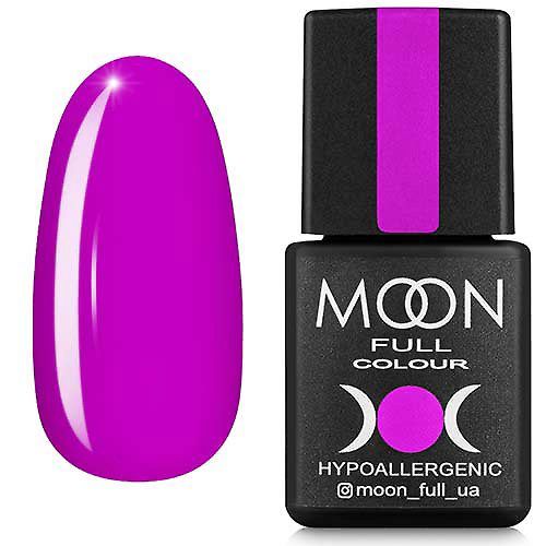 Гель-лак MOON FULL color Gel polish №163 (яскраво-бузковий, емаль), 8 мл