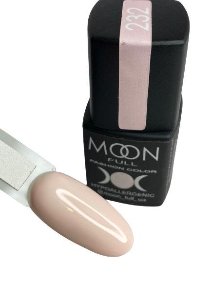 Гель-лак MOON FULL color Gel polish №232 пудровий
