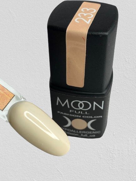 Гель-лак MOON FULL color Gel polish №233 желто-молочный