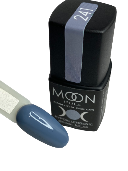 Гель-лак MOON FULL color Gel polish №241 серо-синий