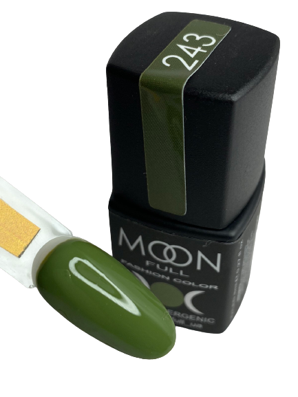 Гель-лак MOON FULL color Gel polish №243 хаки
