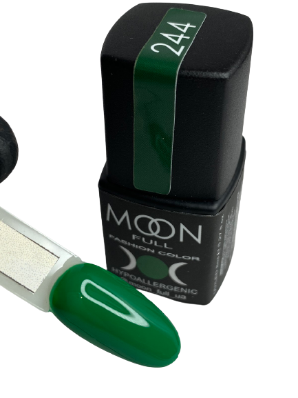 Гель-лак MOON FULL color Gel polish №244  зеленый