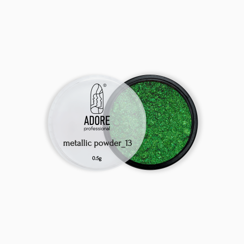 Металева втирка Adore Metallic Powder 13  глибока зелена