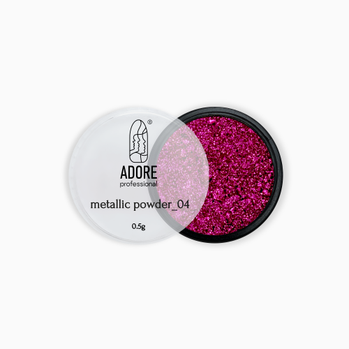 Металева втирка Adore Metallic Powder 04  фуксія