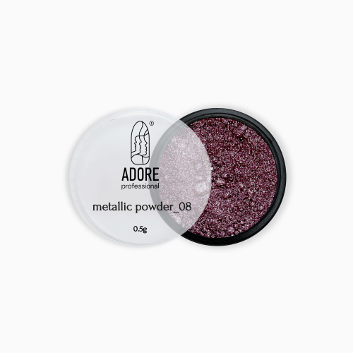Металева втирка Adore Metallic Powder 08  срібно-рожева