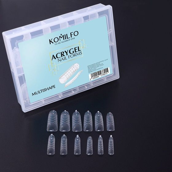 Верхні форми для нарощування, універсальні, 120 шт Komilfo Top Nail Forms, Multishape