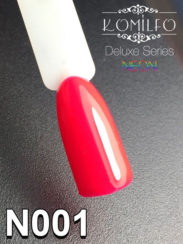 Гель-лак Komilfo DeLuxe Series Neon N001 (насичений, яскраво-рожевий, неоновий), 8 мл