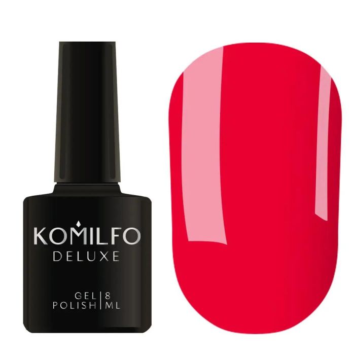 Гель-лак Komilfo DeLuxe Series Neon N001 (насичений, яскраво-рожевий, неоновий), 8 мл