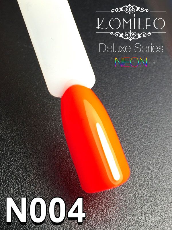Гель-лак Komilfo DeLuxe Series Neon N004 (ярко-оранжевый, неоновый), 8 мл