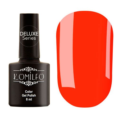 Гель-лак Komilfo DeLuxe Series Neon N005 (насыщенный красный, неоновый), 8 мл