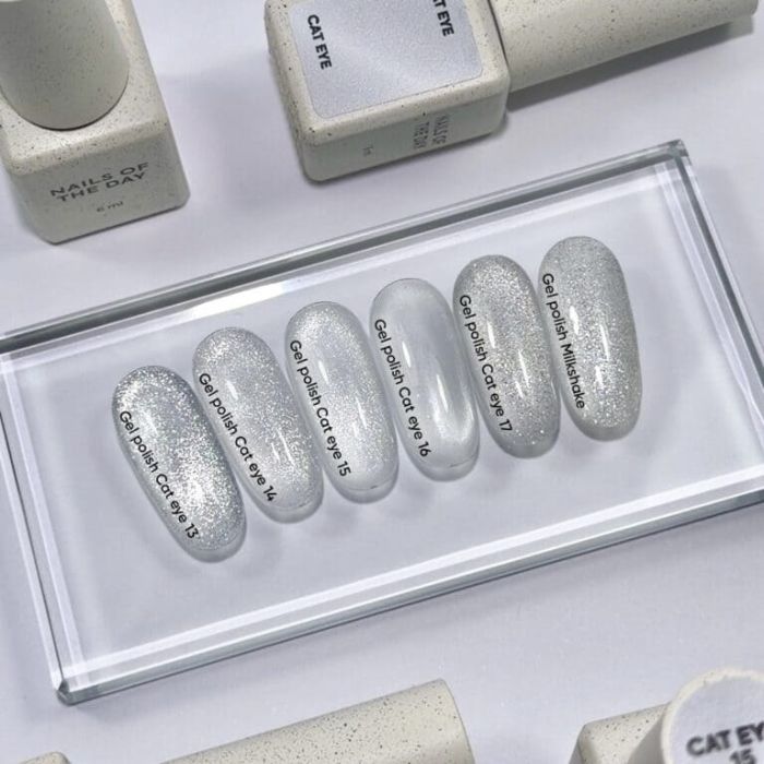 Гель-лак  NailsOfTheDay  Cat Eye 15  срібне котяче око на прозорій основі, 6 мл
