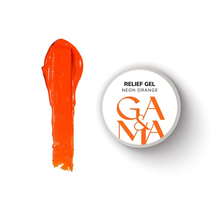 Гелева паста для обʼємних дизайнів Relief gel GA&MA Neon orange 5г