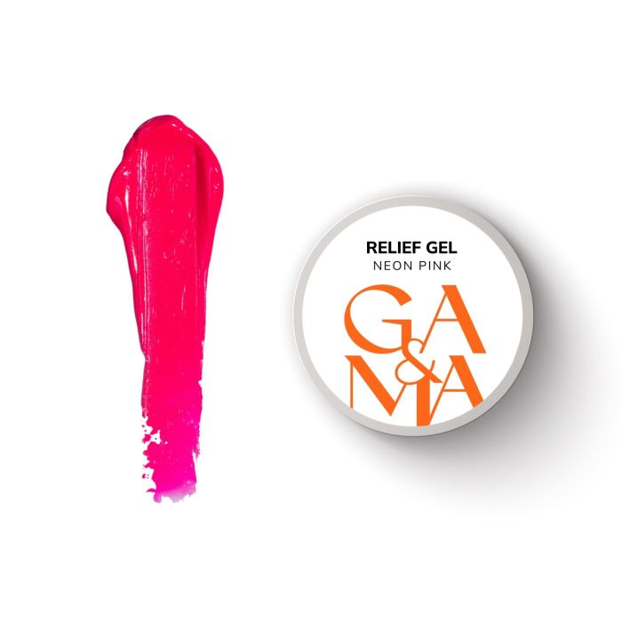 Гелева паста для обʼємних дизайнів Relief gel GA&MA Neon pink 5г