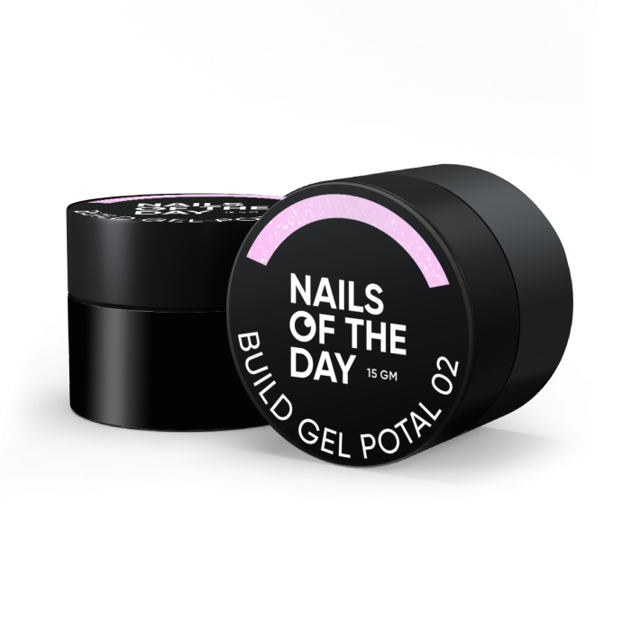 Ніжно–рожевий будівельний гель з поталлю NAILSOFTHEDAY Build gel Potal 02 15мл