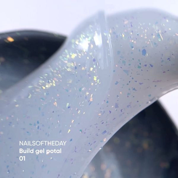 Молочний будівельний гель з поталлю NAILSOFTHEDAY Build gel Potal 01 15мл