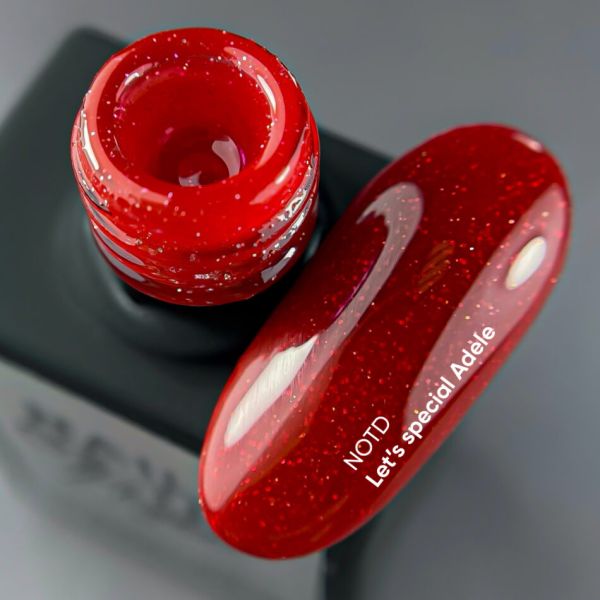 Гель-лак NAILSOFTHEDAY Let's special Adele красный с шимером 10мл