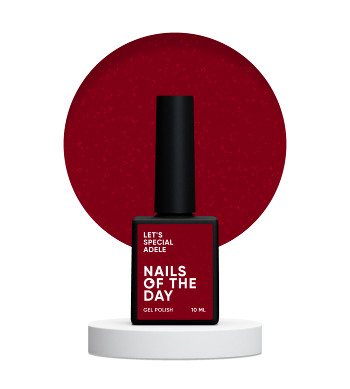 Гель-лак NAILSOFTHEDAY Let’s special Adele  червоний з шимером 10мл