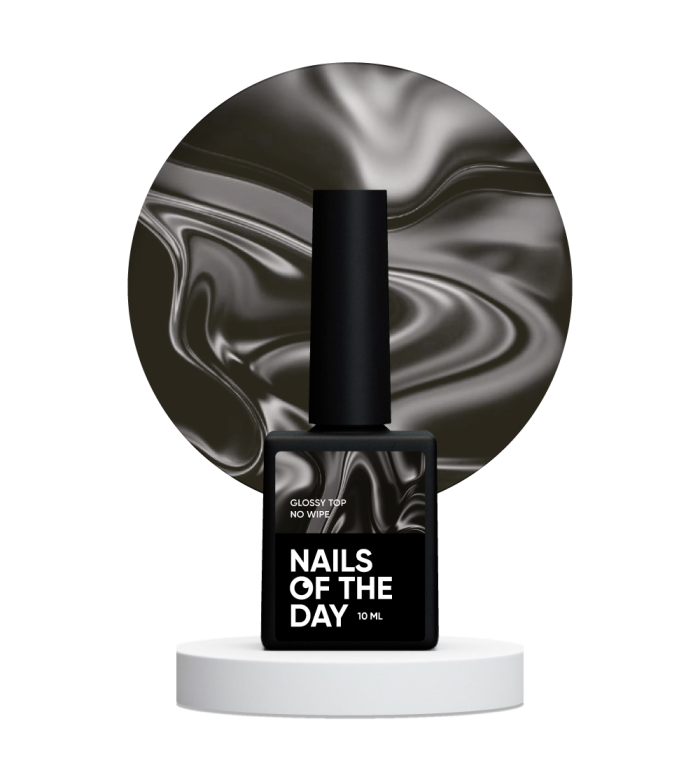Глянцевий топ без липкого шару  NAILSOFTHEDAY Glossy top no wipe з уф-фільтрами 10мл