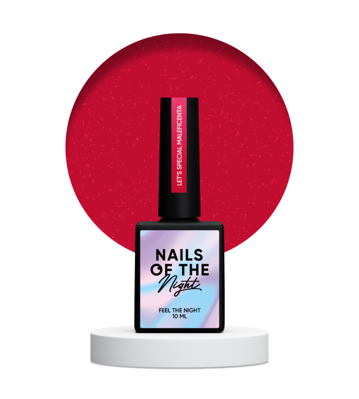 Гель-лак NAILSOFTHENIGHT Let’s special Maleficenta  темно–червоний світловідбиваючий  10мл