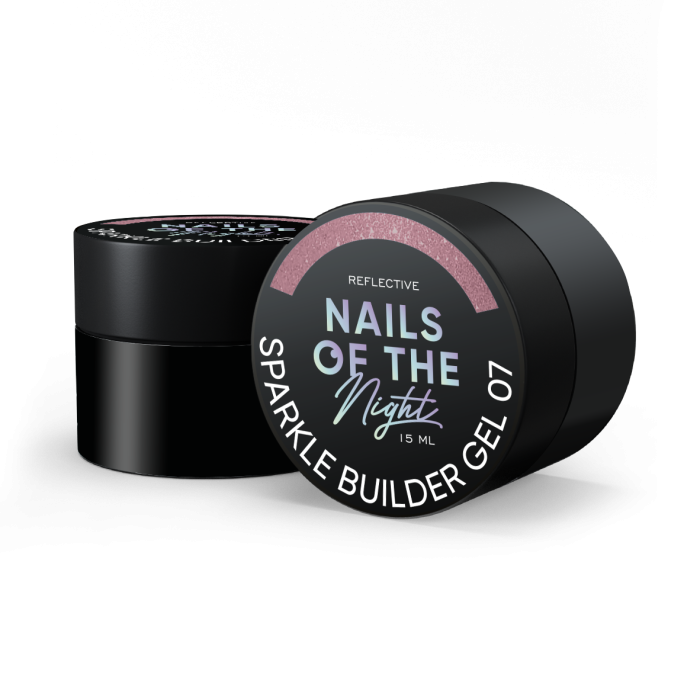 Коричневий світловідбиваючий будівельний гель NAILSOFTHENIGHT Sparkle builder gel 07 15мл