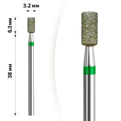 Алмазна насадка Mart М-19  Циліндр Green 3,2*6,3