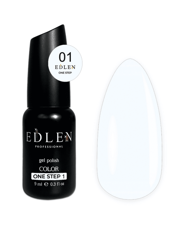 Однофазний гель-лак Edlen One Step 01 білий, 9мл