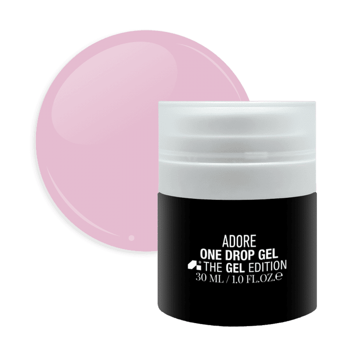 Гель для нігтів Adore One Drop Gel 01 Pink Kiss холодний рожевий, 30г