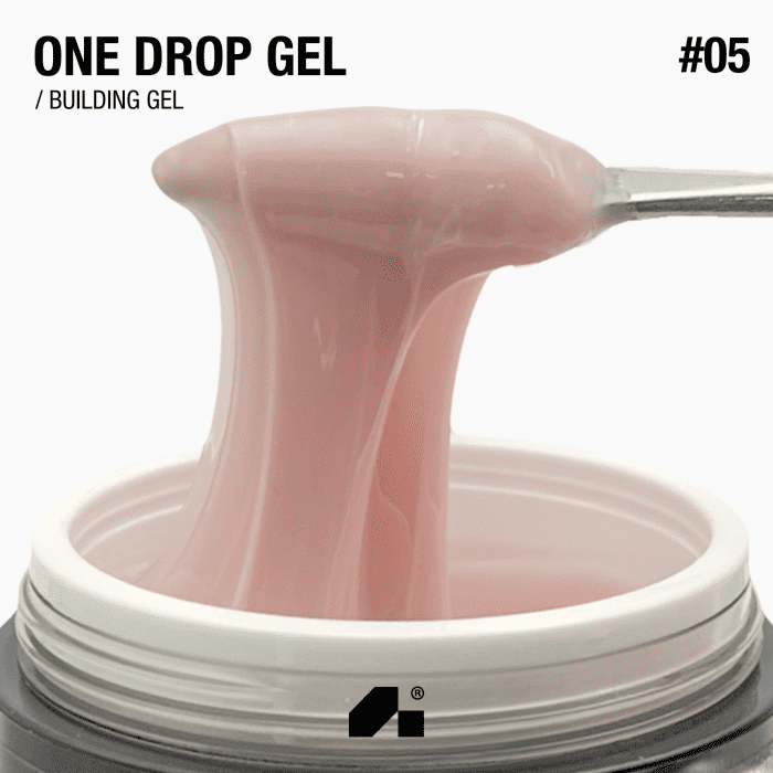 Гель для ногтей Adore One Drop Gel 05 Soft Almond тёплый персиковый, 30г