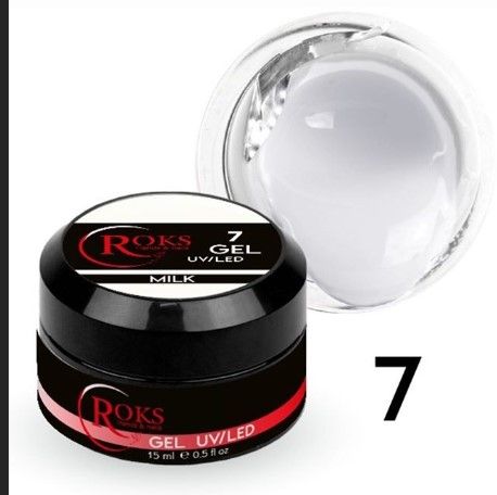 Гель моделюючий однофазний молочний №7 Roks (Opium)