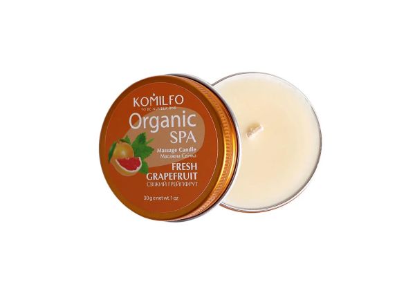 Масажна свічка Komilfo Massage Candle Fresh Grapefruit, 30 г
