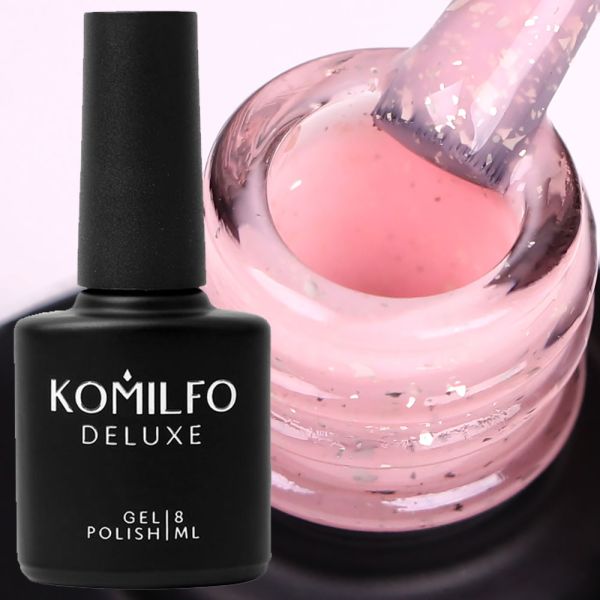 Камуфлирующая база Komilfo Potal Base P005 (розовый с поталью), 8 мл