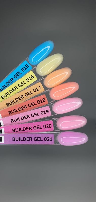 Гель кольоровий насичений блакитний Kira Nails Builder Gel 015, 15г