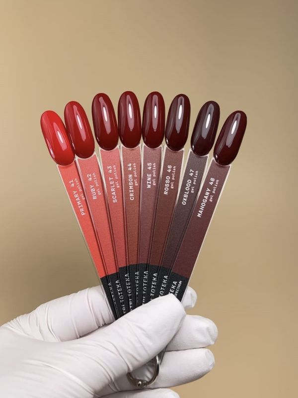 Гель-лак Biblioteka 47 Oxblood  Темний червоно-бордовий, 10мл