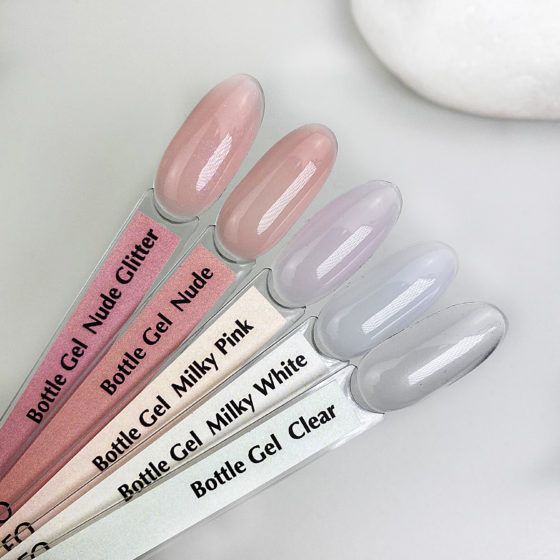 Komilfo Bottle Gel Milky White, 15 мл, з пензликом