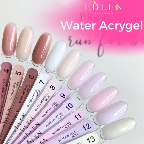 Рідкий акригель Edlen Water Acrygel Nude 9мл 13 ванільний