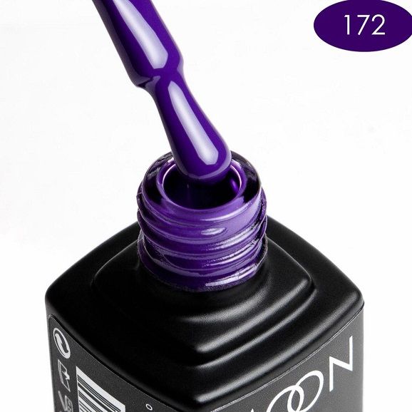 Гель-лак MOON FULL color Gel polish №172 (темный фиолетовый, эмаль), 8 мл