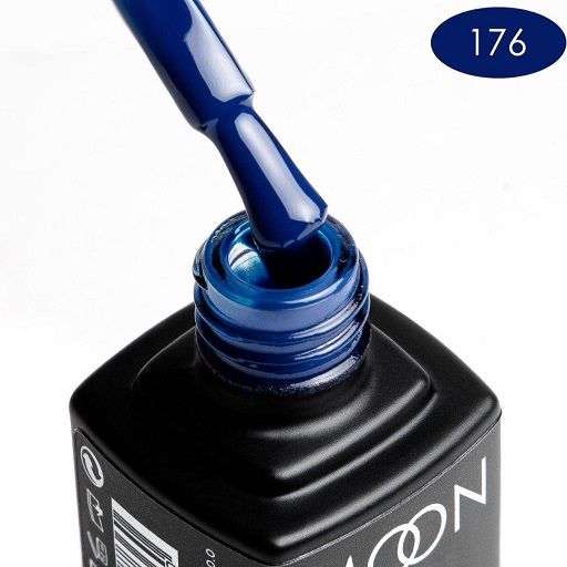 Гель-лак MOON FULL color Gel polish №176 (пороховая синь, эмаль), 8 мл